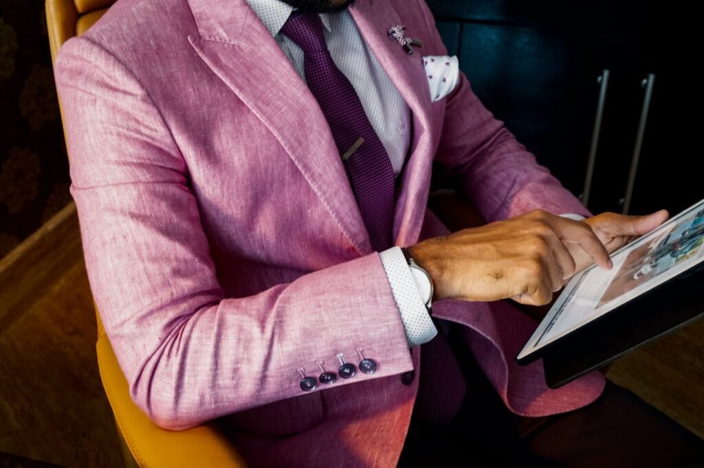pink suit