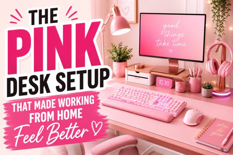 Pink Desk Setup