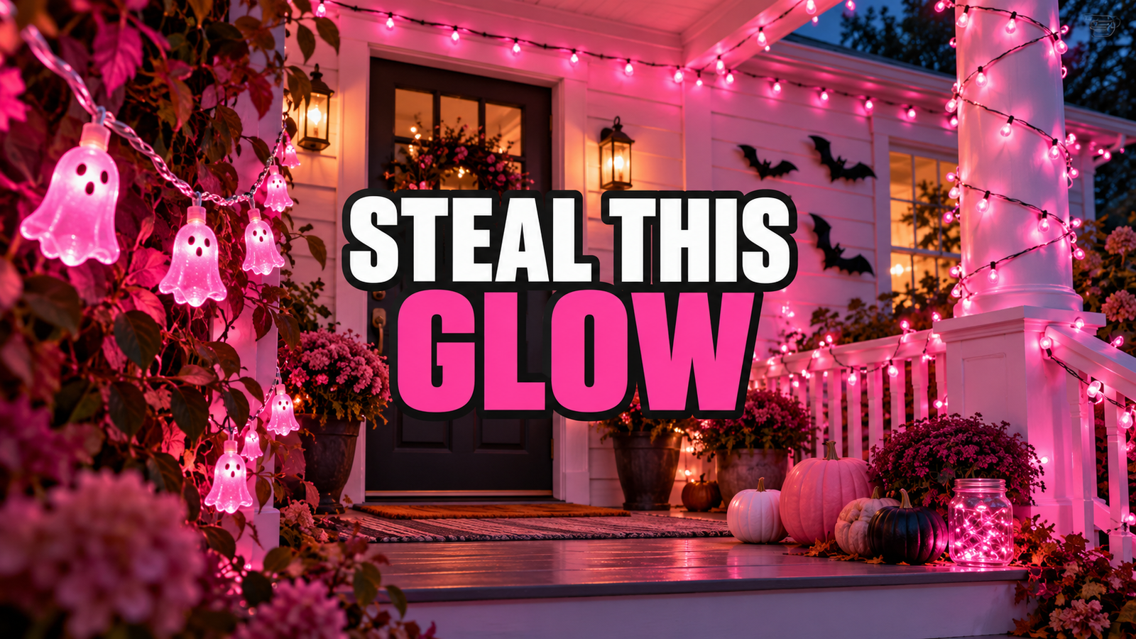 Pink Halloween String Lights