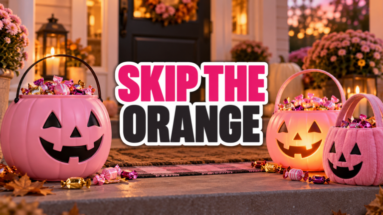 Pink Pumpkin Trick or Treat Buckets